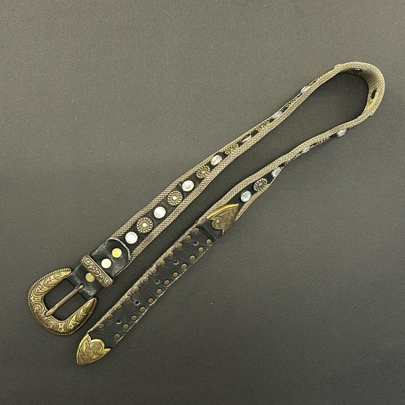 Women’s, Belts, Sand Castle, Small, Black & Gold Tone - Picture 10 of 13